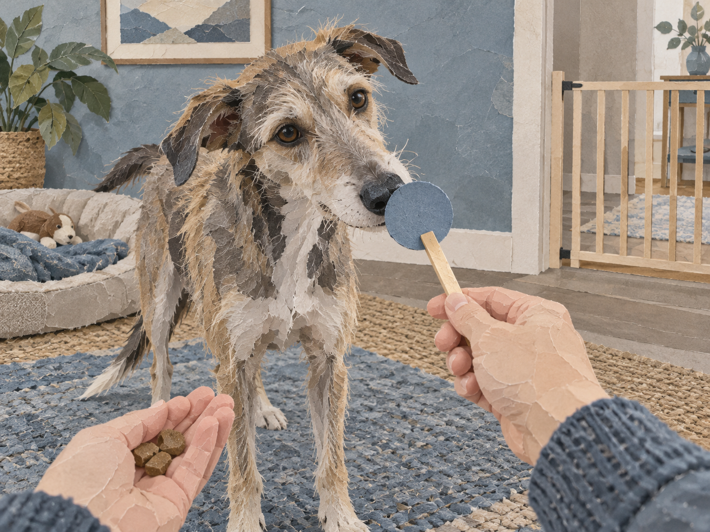 A hand-target alternative practiced in a quiet room before any guest arrives